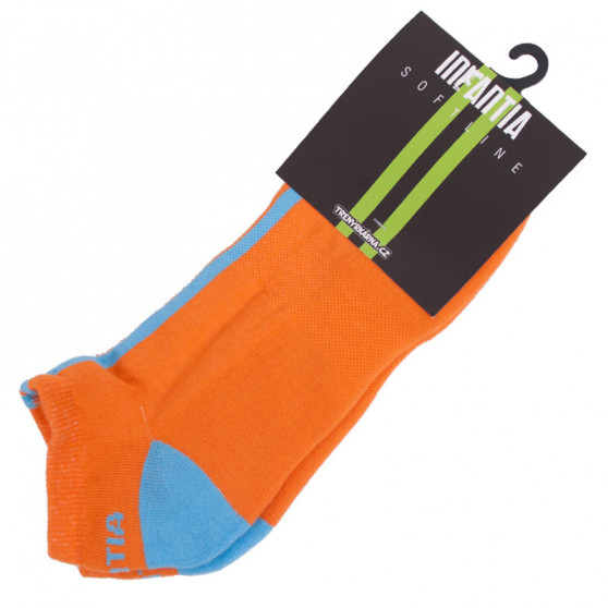 Socken Infantia Softline orange mit blauer Linie