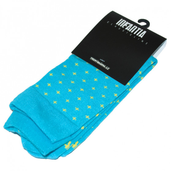 Socken Infantia Classicline blau mit gelben Kreuzen