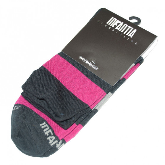 Socken Infantia Classicline rosa grau schwarz gestreift