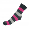 Socken Infantia Classicline rosa grau schwarz gestreift