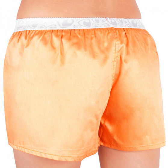 Damen Boxershorts Represent einfarbig orange weiß Gummi