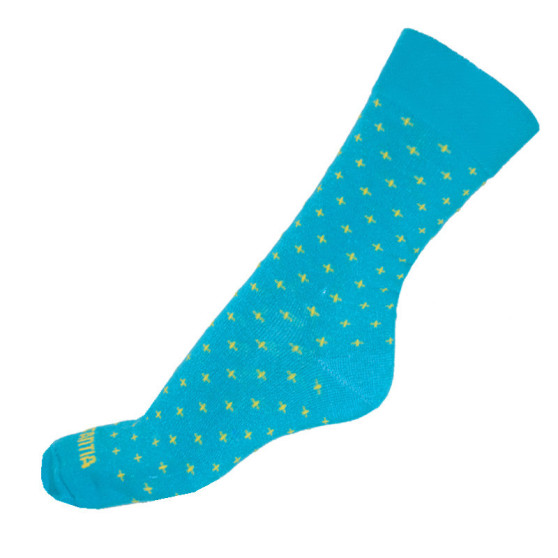 Socken Infantia Classicline blau mit gelben Kreuzen
