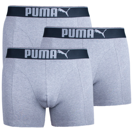 3PACK Herren Klassische Boxershorts Puma grau (681030001 032)