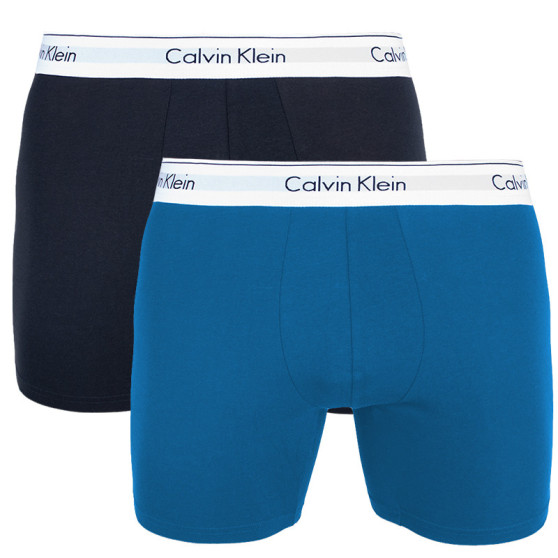 2PACK Herren Klassische Boxershorts Calvin Klein mehrfarbig (NB1087A-SBN)