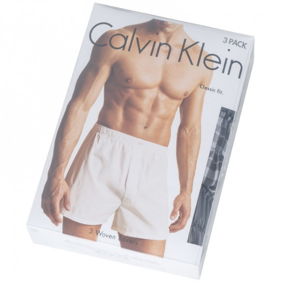 3PACK Herren Boxershorts Calvin Klein classic fit mehrfarbig (U1732A-GGM)