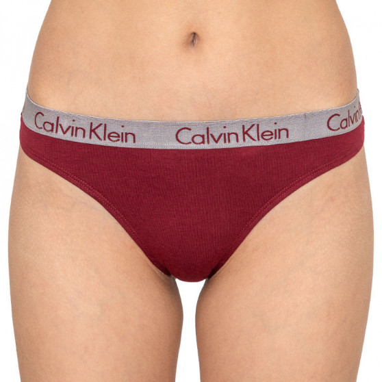 3PACK Damen Tangas Calvin Klein mehrfarbig (QD3590E-RJV)