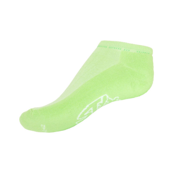 Socken Styx indoor grün mit weißer Aufschrift (H255)