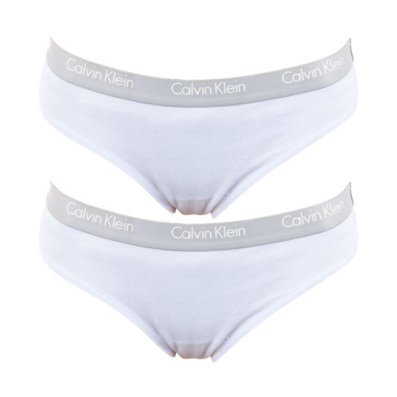 2PACK Damen Slips Calvin Klein weiß (QD3584E-100)
