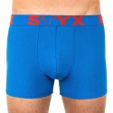 Klassische Herren Boxershorts Styx sportlicher Gummi Übergröße blau (R967)