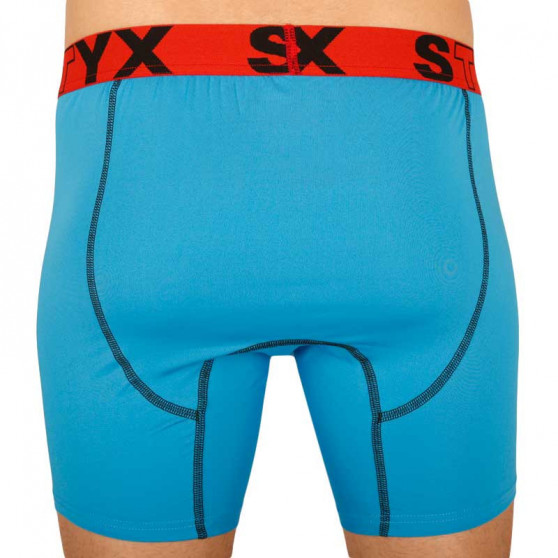 Funktionelle Herren Boxershorts Styx blau mit rotem Gummibund (W961)