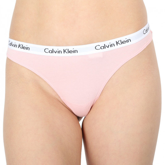 3PACK Damen Tangas Calvin Klein mehrfarbig (QD3587E-JMO)