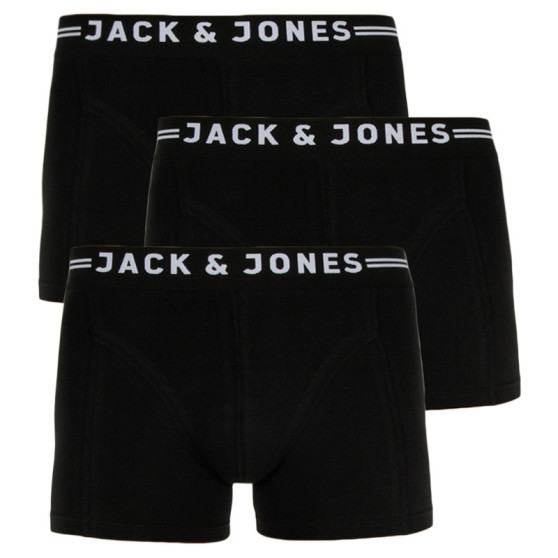3PACK Herren klassische Boxershorts Jack and Jones schwarz (12171944)