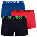 3PACK Herren klassische Boxershorts Styx sportlicher Gummizug mehrfarbig (G9626864)