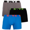 3PACK Herren klassische Boxershorts Styx long sportlicher Gummizug mehrfarbig (U9626763)
