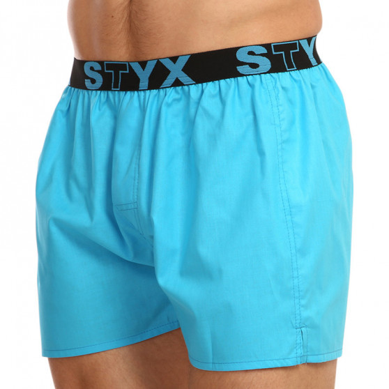 Herren Boxershorts Styx Sport elastisch hellblau (B969)