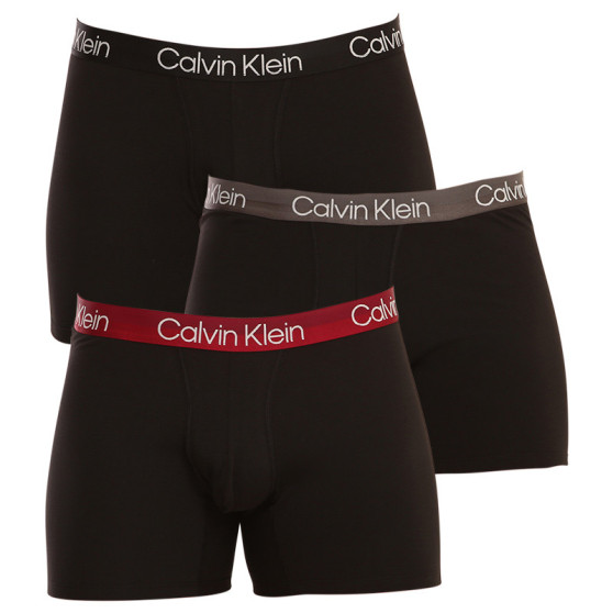 3PACK Herren Klassische Boxershorts Calvin Klein schwarz (NB2971A-UWA)