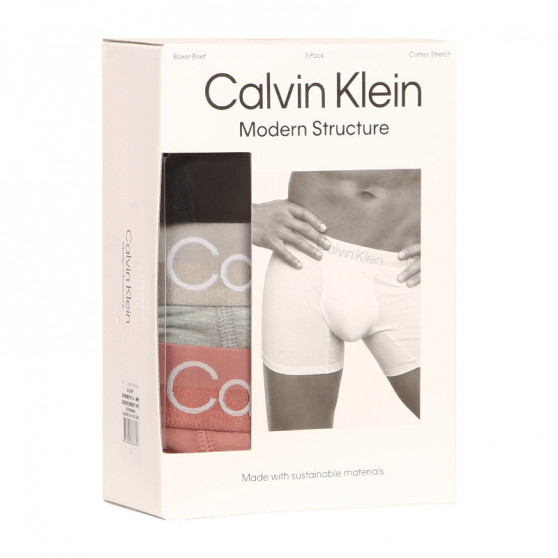 3PACK Herren Klassische Boxershorts Calvin Klein mehrfarbig (NB2971A-1RM)