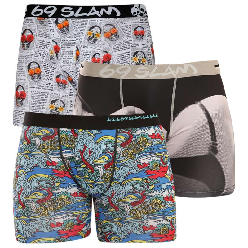 3PACK Herren Klassische Boxershorts 69SLAM fit mix (3/1/69SL) M.
Die 69SLAM Fit klassischen Herren Boxershorts haben einen längeren Beinschnitt.