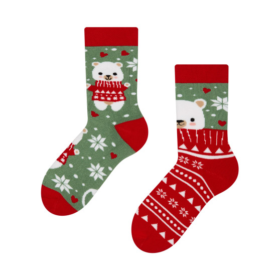 Lustige warme Socken für Kinder Dedoles Bär mit Schal (D-K-SC-WS-C-C-1404)