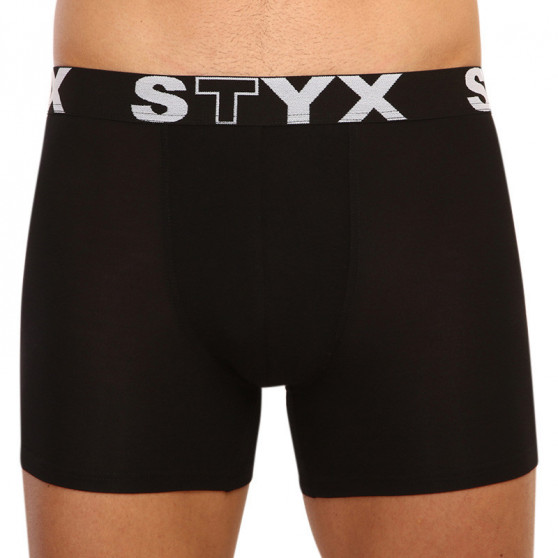 3PACK Herren klassische Boxershorts Styx long sportlicher Gummizug schwarz (U9606162)