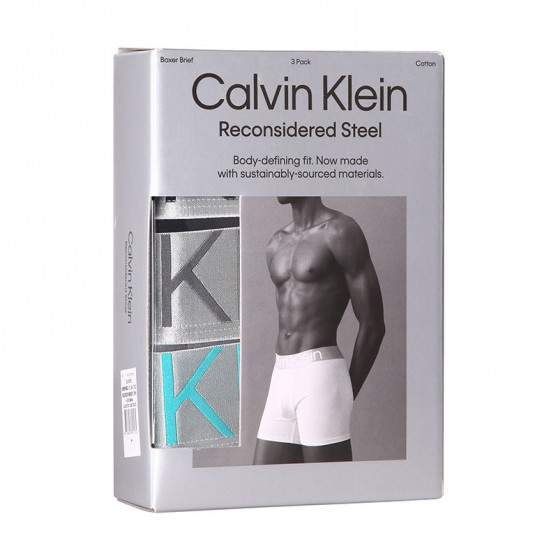 3PACK Herren Klassische Boxershorts Calvin Klein mehrfarbig (NB3131A-13C)