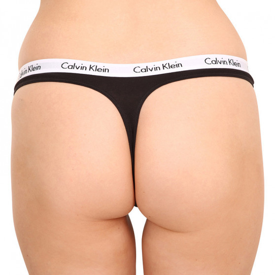 3PACK Damen Tangas Calvin Klein Übergröße mehrfarbig (QD3800E-1CX)