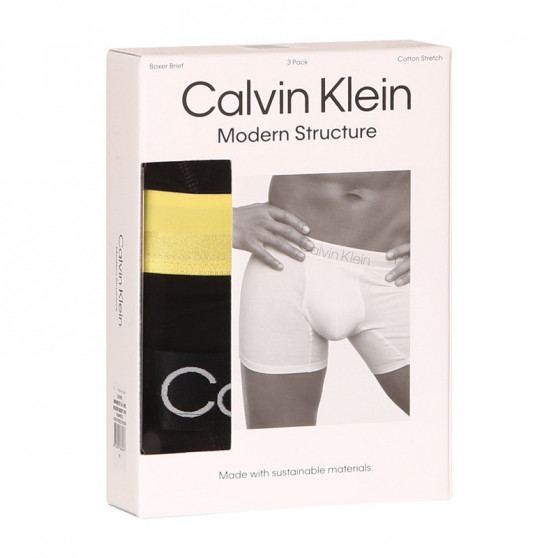3PACK Herren Klassische Boxershorts Calvin Klein schwarz (NB2971A-1RZ)