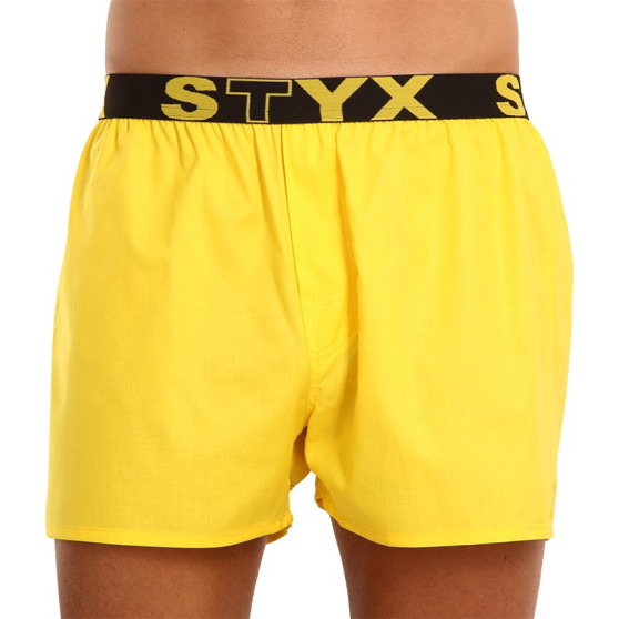 Herren Boxershorts Styx sportlicher Gummizug gelb (B1068)