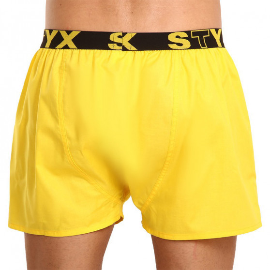 Herren Boxershorts Styx sportlicher Gummizug gelb (B1068)