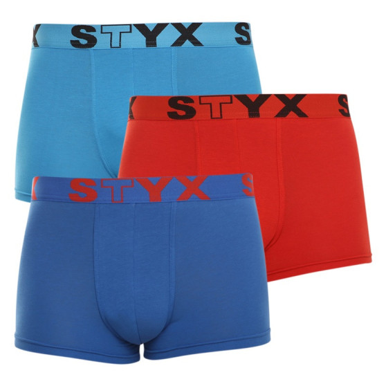 3PACK Herren klassische Boxershorts Styx sportlicher Gummizug mehrfarbig (G9676964)