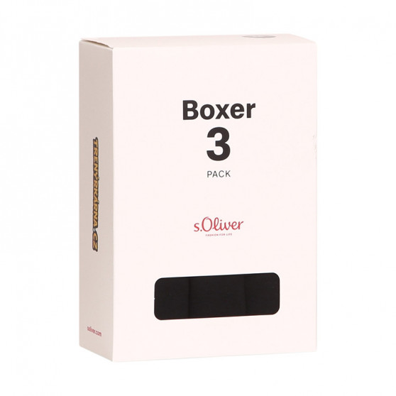 3PACK Herren Klassische Boxershorts S.Oliver schwarz (JH-34B-31395507)