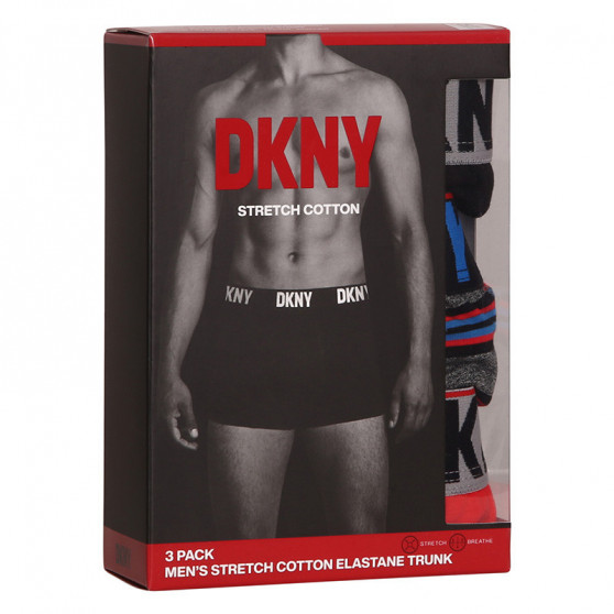 3PACK Herren Klassische Boxershorts DKNY Elkins mehrfarbig (U5_6659_DKY_3PKA)