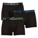 3PACK Herren Klassische Boxershorts Gianvaglia schwarz (GVG-5503)