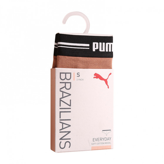 2PACK Brasil-Slips für Damen Puma braun (603043001 010)