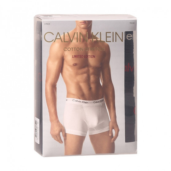 3PACK Herren Klassische Boxershorts Calvin Klein schwarz (NB3056A-6G6)