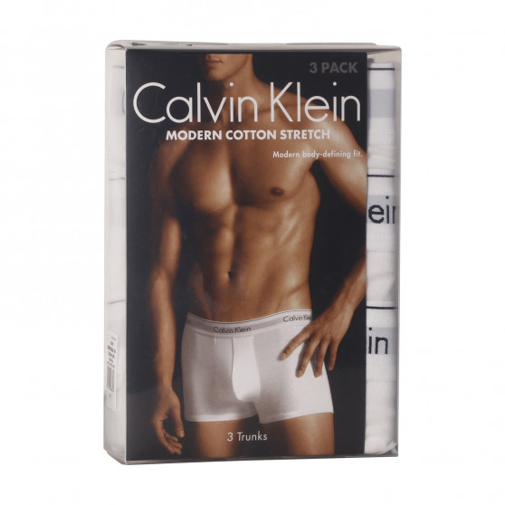 3PACK Herren Klassische Boxershorts Calvin Klein weiß (NB2380A-100)