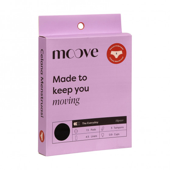 Menstruationsslips für Damen Moove Bambus schwarz (PHPMDR-BK)