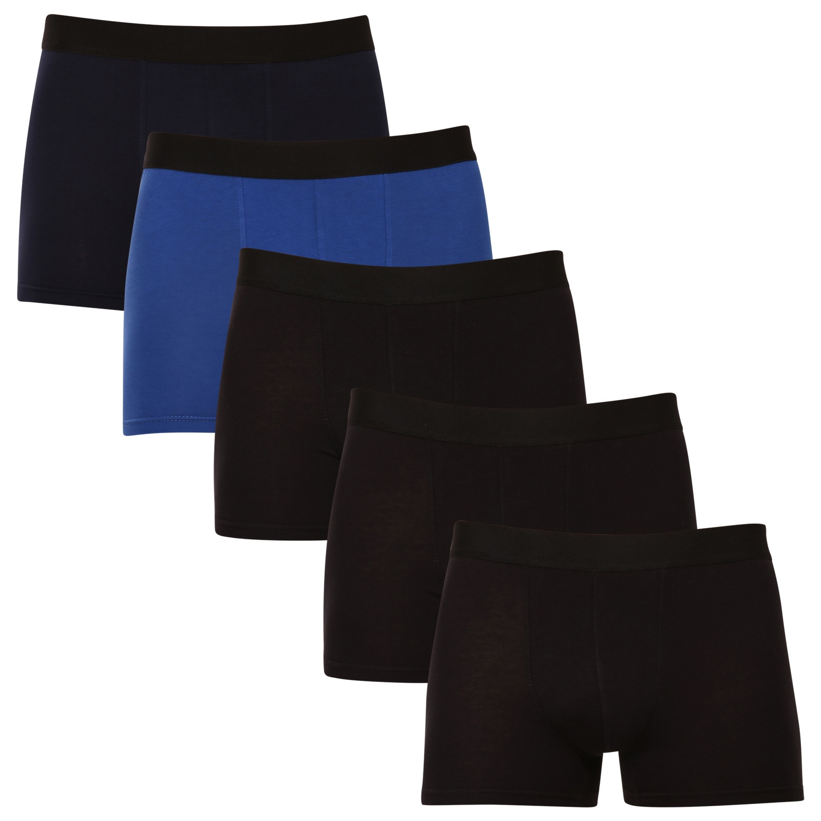 5PACK Herren Klassische Boxershorts Nedeto mehrfarbig (5NDTB1001) XL.
Klassische schwarze Boxershorts für jeden Kleiderschrank

Die Nedeto Herren-Boxershorts mit längerem Bein sorgen für perfekten Tragekomfort im Alltag, egal ob Sie ein wichtiges Arbeitstreffen haben oder zum Klettern müssen.
Tschechische Marke Nedeto setzt auf Qualität

Wir tragen alle Nedeto-Boxershorts, weil wir sie selbst hergestellt haben.