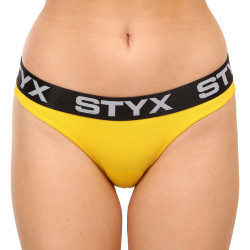 Damen Slips Styx sportlicher Gummi gelb (IK1068)