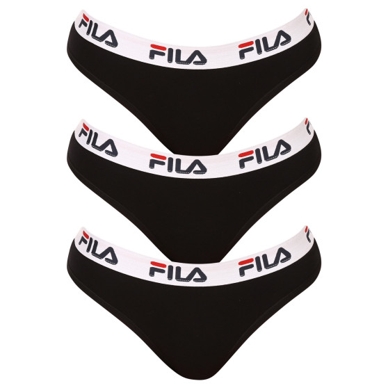 3PACK Brasil-Slips für Damen Fila schwarz (FU6067/3-200)