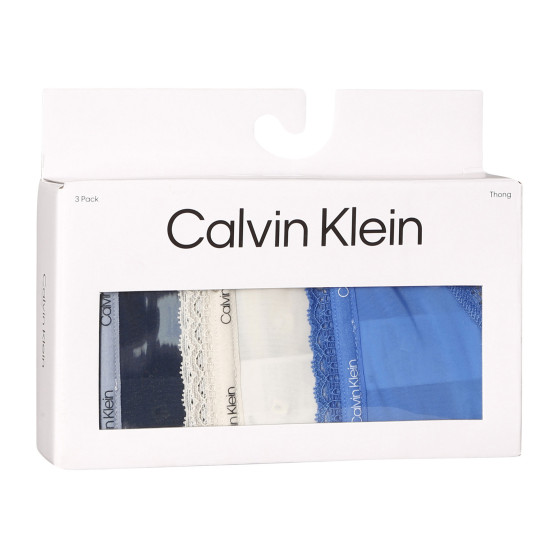 3PACK Damen Tangas Calvin Klein mehrfarbig (QD3802E-BOX)
