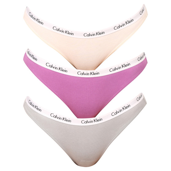 3PACK Damen Slips Calvin Klein mehrfarbig (QD3588E-CFU)