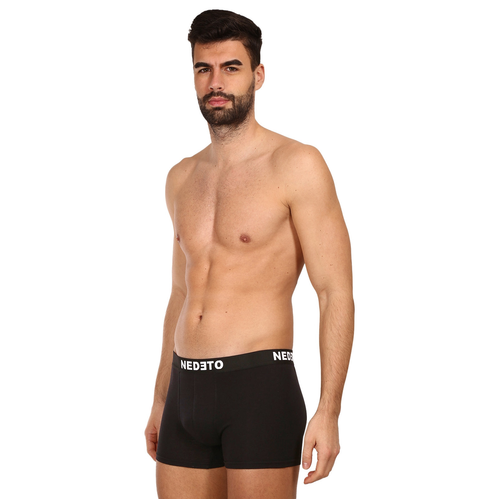 5PACK Herren Klassische Boxershorts Nedeto schwarz (5NDTB001-brand) S.
Klassische schwarze Boxershorts für jeden Kleiderschrank

Die Nedeto Herren-Boxershorts mit längerem Bein sorgen für perfekten Tragekomfort im Alltag, egal ob Sie ein wichtiges Arbeitstreffen haben oder zum Klettern müssen.
Tschechische Marke Nedeto setzt auf Qualität

Wir tragen alle Nedeto-Boxershorts, weil wir sie selbst hergestellt haben.