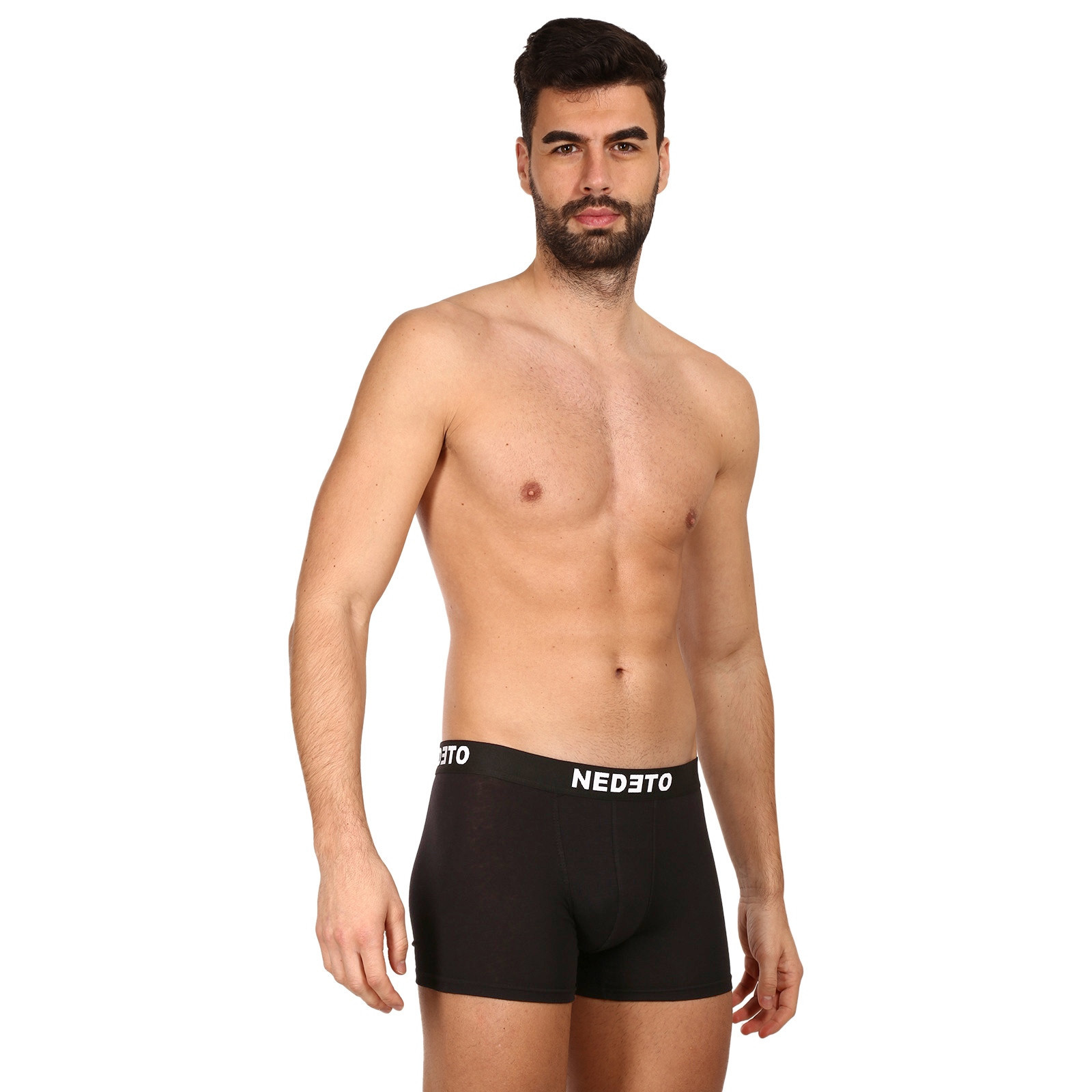 5PACK Herren Klassische Boxershorts Nedeto schwarz (5NDTB001-brand) S.
Klassische schwarze Boxershorts für jeden Kleiderschrank

Die Nedeto Herren-Boxershorts mit längerem Bein sorgen für perfekten Tragekomfort im Alltag, egal ob Sie ein wichtiges Arbeitstreffen haben oder zum Klettern müssen.
Tschechische Marke Nedeto setzt auf Qualität

Wir tragen alle Nedeto-Boxershorts, weil wir sie selbst hergestellt haben.