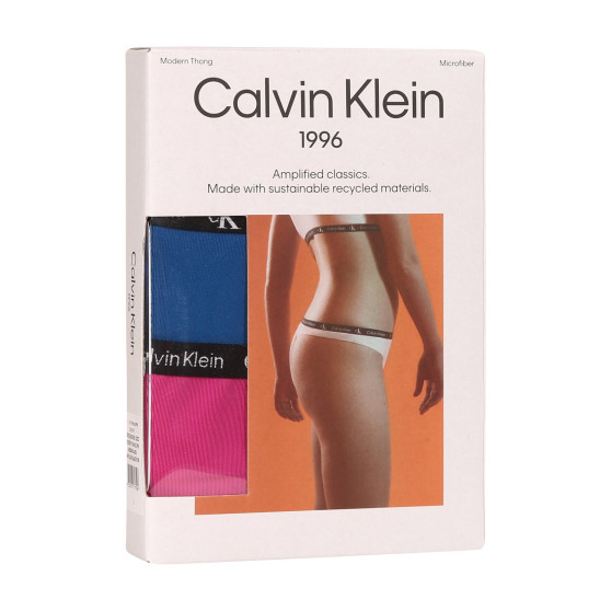 2PACK Damen Tangas Calvin Klein mehrfarbig (QD5035E-C0Z)