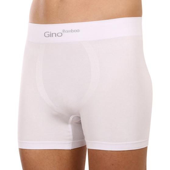 Herren klassische Boxershorts Gino nahtlos, aus Bambus, weiß (54004)