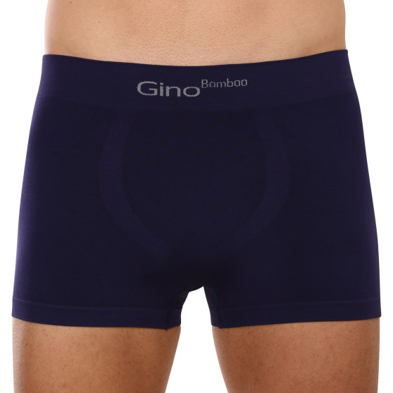 Herren klassische Boxershorts Gino nahtlos, aus Bambus blau (53004)
