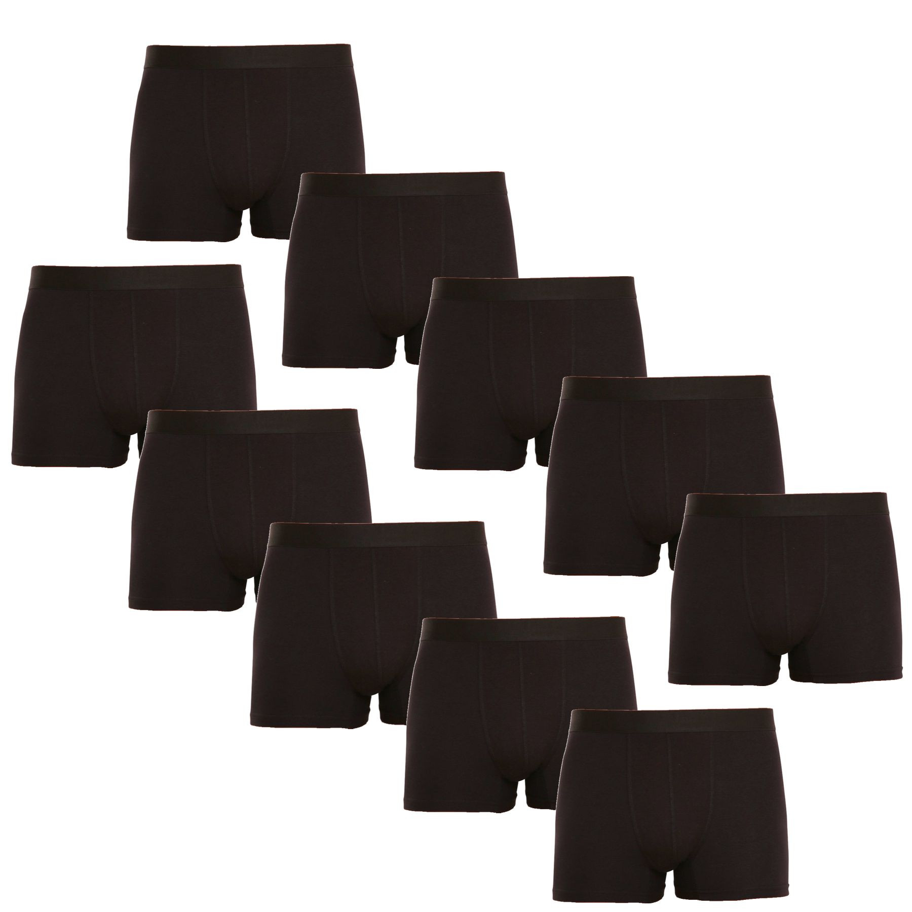 10PACK Herren Klassische Boxershorts Nedeto schwarz (10NDTB001) 3XL.
Genießen Sie maximalen Komfort mit den Nedeto Herren-Boxershorts, die für den täglichen Gebrauch und stilvolle Looks konzipiert sind.
Hochwertiges Material für maximalen Komfort
Die Boxershorts von Nedeto sind aus einer Kombination von Baumwolle und Elastan hergestellt, die für Weichheit und Flexibilität sorgt.
Elegantes Design und praktischer Schnitt sorgen für gute Unterhaltung
Die Nedeto Herren-Boxershorts haben einen schlichten, minimalistischen Look mit einem Bund, der fest sitzt, aber nicht drückt.
Warum Nedeto Boxershorts in Ihrem Kleiderschrank nicht fehlen sollten

Geeignet für Alltag und Sport: Ideal für Arbeit, Entspannung oder körperliche Aktivitäten.


Längere Höschen: Sie bieten mehr Komfort und Unterstützung bei der Bewegung.


Hochwertiges elastisches Gummi: Die Boxershorts bleiben fest an ihrem Platz und sind den ganzen Tag über bequem.


Großes Preis-Leistungs-Verhältnis: Im Paket erhalten Sie 10 Stück stilvolle und bequeme Boxershorts.

Die tschechische Marke Nedeto bietet Qualitätsunterwäsche zu einem guten Preis
Wir verkaufen nicht nur Nedeto Unterwäsche, sondern wir stehen auch hinter ihrer Herstellung.
Wie Sie Ihre Boxershorts Nedeto pflegen
Damit diese Boxershorts so lange wie möglich halten und ihr ursprüngliches Aussehen und ihre Elastizität behalten, empfehlen wir Ihnen, die folgenden Hinweise zu beachten:

Wäscherei: Boxershorts werden bei 40°C gewaschen, der idealen Temperatur, um Schmutz zu entfernen und die Qualität des Materials zu erhalten.


Trocknen: Sie können sie im Wäschetrockner trocknen, allerdings bei niedriger Temperatur, um das Elastan nicht zu beschädigen oder den Stoff nicht einzuschrumpfen.


Bügeln: Falls erforderlich, können Sie die Boxershorts bei einer für Baumwolle geeigneten niedrigen Temperatur bügeln.

Tip: Werden Sie mit den Tipps in unserem Artikel zum Experten für die Pflege von Dessous und geben Sie Ihren Lieblingsstücken die Pflege, die sie verdienen.