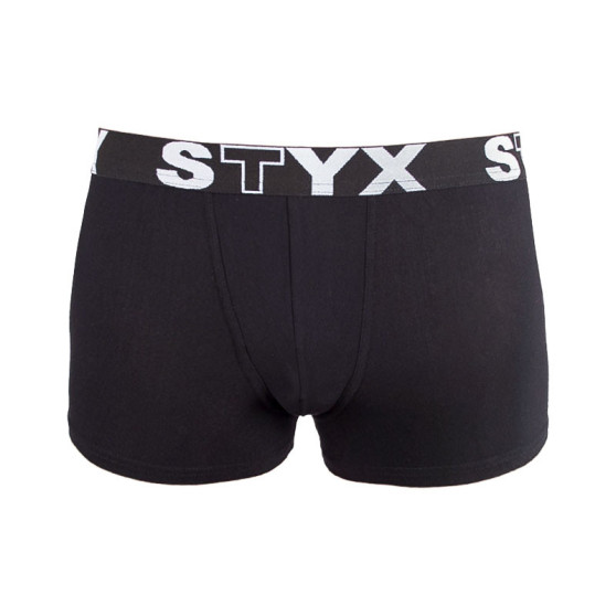 3PACK Kinder Klassische Boxershorts Styx Sport elastisch schwarz (3GJ96012)