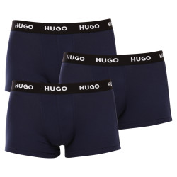 3PACK Herren Klassische Boxershorts Hugo Boss dunkelblau (50469786 410)